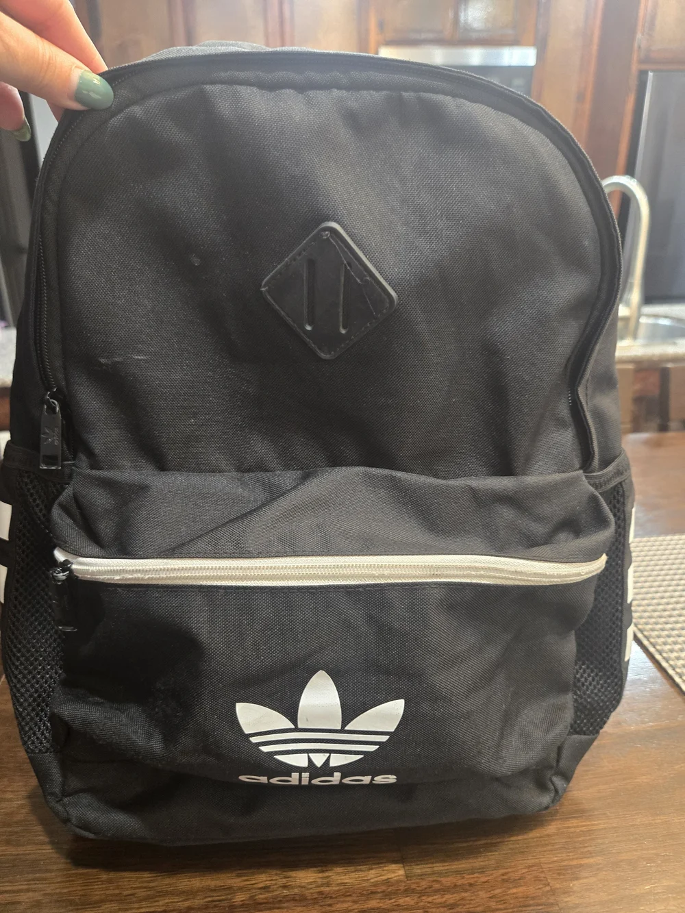 Adidas Originals Black Backpack with White Trefoil Logo